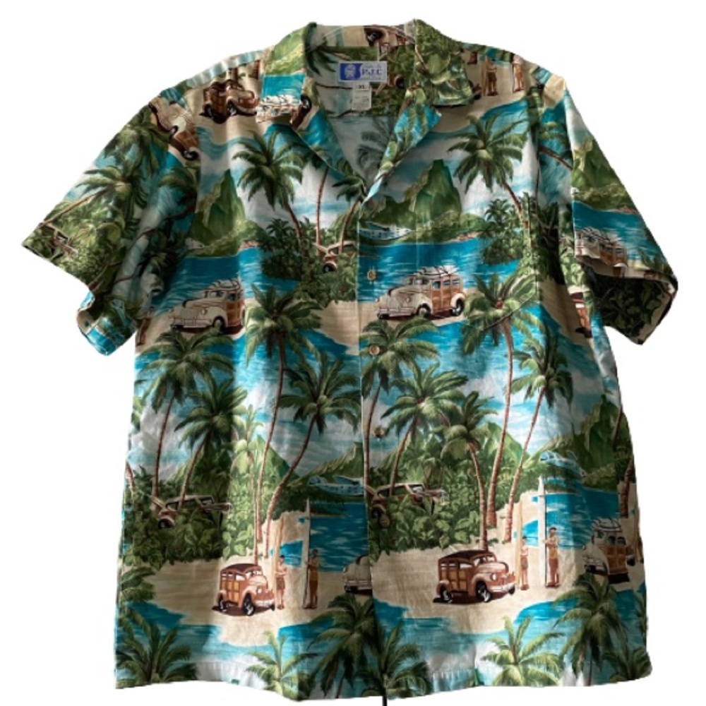 Vintage Hawaiian shirt Styled by RJC cotton